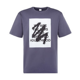 Футболка мужская MINAKU "Text" цвет серый, р-р 54