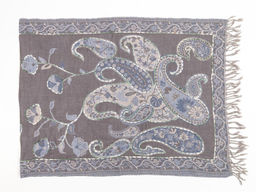 Палантин с вышивкой (шерсть вареная) в ассортименте № Тк906/85 - Ганг фото 2