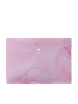 Цена за 12 шт. Папка-конверт на кнопке формат А4 180мкр блестящая МИКС Мрамор  (штрихкод на штуке)