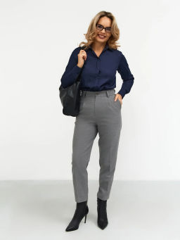 Блузка женская дл. рук. T-lab TL-B-002V-синий.стрейч  фото 5