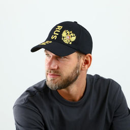 Кепка Russia, рр 56см, чёрная - Overhat фото 12