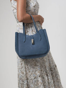 Замшевая сумка Sophie DBR 31059 синий туман  фото 8