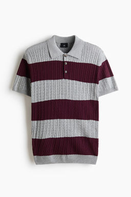 Polo en punto trenzado Regular Fit