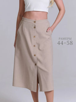 льняная юбка с резинками по бокам