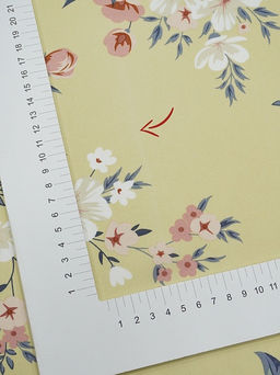 Штапель Цветочная элегия цв.соломенно-желтый, СОРТ2, ш.1.45м, вискоза-100%, 100гр/м.кв - Купава фото 9