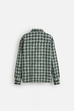 CREASED-EFFECT CHECK SHIRT - Zara фото 9