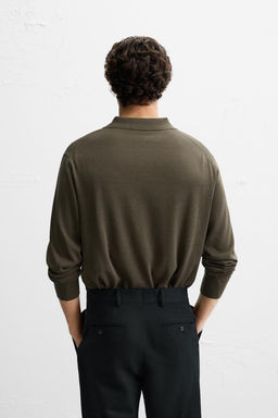 KNIT COTTON - SILK POLO SHIRT - Zara фото 13