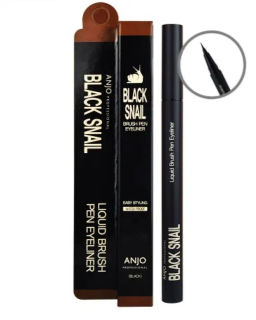 Eyeliner Brush Pen Liquid Black Snail - Подводка для глаз с муцином улитки, 0,5 мл