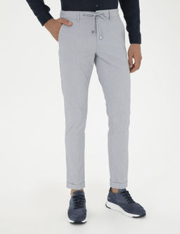 Голубые узкие брюки из плотной ткани - Cacharel фото 2