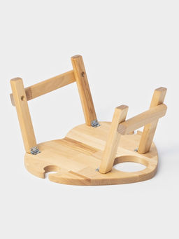 Столик - поднос для вина в форме сердца Adelica, с менажницей и складными ножками, на 2 персоны, d=30?1.8 см, дерево берёза