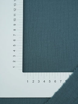 Муслин двухслойный с эффектом жатости цв.Темная морская волна, ш.1.35м, хл-100%, 110гр/м.кв - Купава фото 4