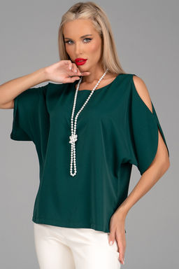 Блузка Аура (изумрудный) - Эльза фото 6