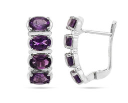Серьги из серебра аметист, Киноа