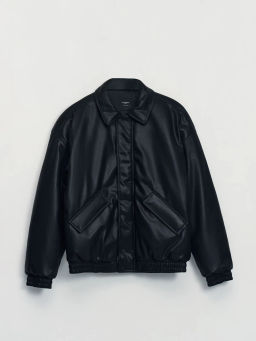 Утепленный бомбер из экокожи / Zarina