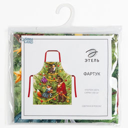 Фартук новогодний "Этель" Noble Christmas 60х70 см, 100% хлопок, саржа 190 г/м²