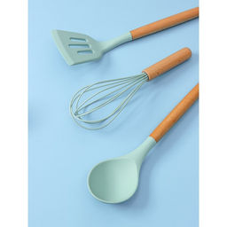 Набор кухонных принадлежностей Доляна «Лиам», 7 предметов, 33×12.5×12.5 см, бирюзовый