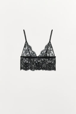 BRALETTE TRIANGULAR ENCAJE / Negro - Zara фото 5