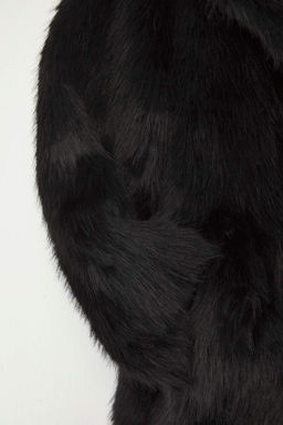 Siyah Kurklu Mono Kapama Oversize Midi Kaban TWOAW26KB00006