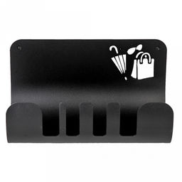 Вешалка-полка металлическая 24,8х14,3х13,8см, черный (Россия)