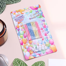 Цена за 8 шт. Свечи для торта Спираль, незадуваемые, 10 шт., 10 подставок - Страна карнавалия фото 5