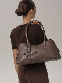 Кожаная сумка Jockey DBR 31168 коричневый торф  фото 7