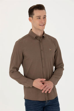 U. S. Polo Assn Мужская рубашка цвета хаки с длинным рукавом - U.s. polo assn фото 10