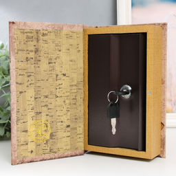 Шкатулка книга-сейф «Тигр в кепке и с трубкой», дерево, искусственная кожа, 21×13×5 см