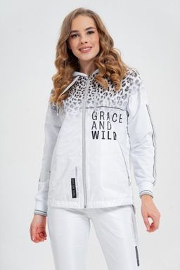 Толстовка из футера комбинированного с принтованной плащевой тканью - А+б коллекция фото 16