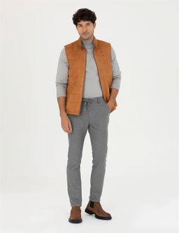 Gri Slim Fit Kanvas Pantolon - Pierre cardin фото 3