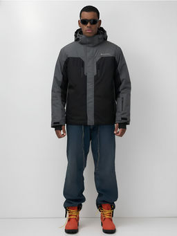 Горнолыжная куртка мужская зимняя темно-серого цвета 7612TC - Mtforce фото 2