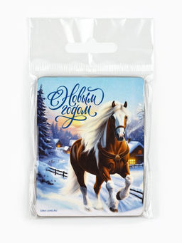 Цена за 3 шт. Магнит на холодильник «С новым годом!»