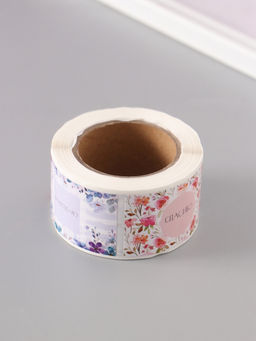 Цена за 2 шт. Наклейка бумага Благодарность, 3?5 см, 200 шт. в рулоне