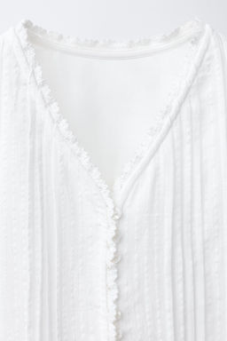 ROMANTIC SHIRT WITH PINTUCKS - Zara фото 3