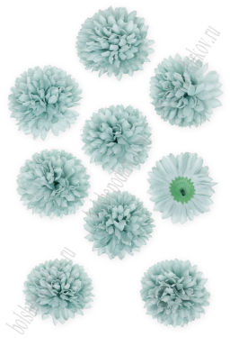 Головки цветов "Хризантема" 7 см (10 шт) SF-7874, голубой