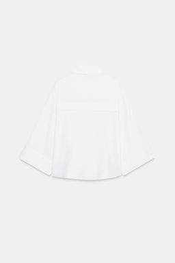 CAMISA CON LINO MANGA ANCHA / Blanco - Zara фото 5