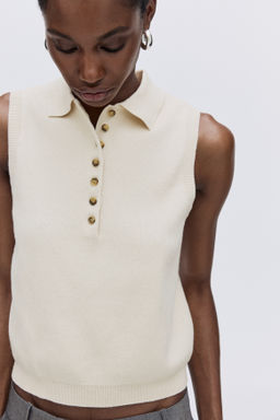 Su?ter sin mangas con cuello camisero - H&m фото 4