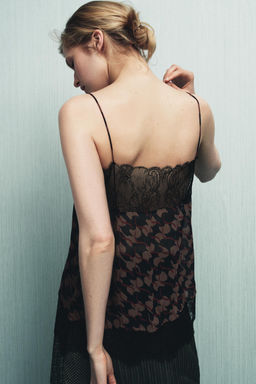 100% VISCOSE PRINTED LACE TOP - Zara фото 3