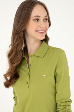 Женский базовый свитшот фисташкового цвета - U.s. polo assn фото 2