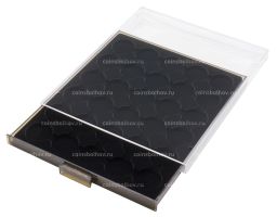 Кассета на 30 ячеек для хранения и презентации монет в капсулах диаметром до 32 мм MB черный LEUCHTTURM 359439