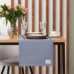 Дорожка на стол «Этель» Kitchen 40×150±5 см, 100% хлопок, саржа 220 г/м², синяя