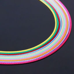 Цена за 100 шт. Шнурок текстильный, фасовка 100 шт. 45 см с удлинителем 5 см, МИКС