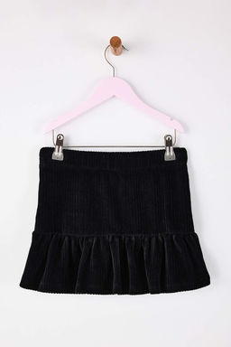 Siyah Fiyonk Detayl? Kadife K?sa / Mini Y?lbas? K?z Cocuk Dokuma Etek TKDAW26ET00005 - Trendyolmilla фото 2
