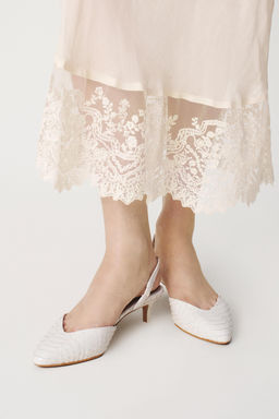 ZAPATO KITTEN PIEL - THE ITEM ZARA WOMAN / blanco  фото 3
