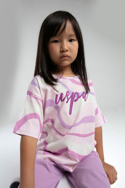 K_z _ocuk Lila Pijama Tak_m_ Sepette S_rpriz _ndirim - U.s. polo assn фото 7
