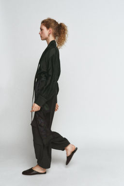 ZW COLLECTION SATIN SCARF SHIRT - Zara фото 3