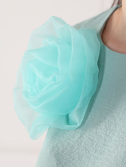 Брошь мятного цвета в форме цветка - Almond фото 5