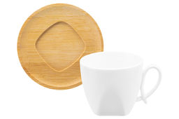 Чашка для капучино и кофе латте 280 мл 12*9*7,5 см Айсберг + дер. подставка - Elan gallery фото 31