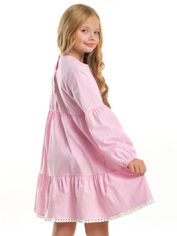 Нарядное платье для девочки модная детская одежда UD 7776 роз клетка - Mini maxi фото 9