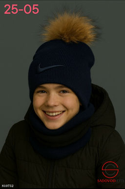 Набор 2в1 шапка внутри подкладка флис - Bruno фото 12