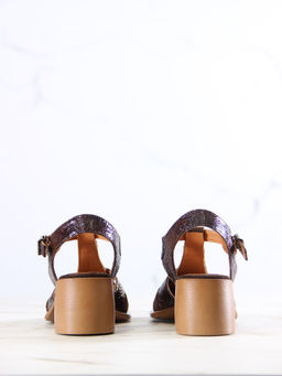 Босоножки 5038.23663bе.Коричневая замша+коричевый наплак